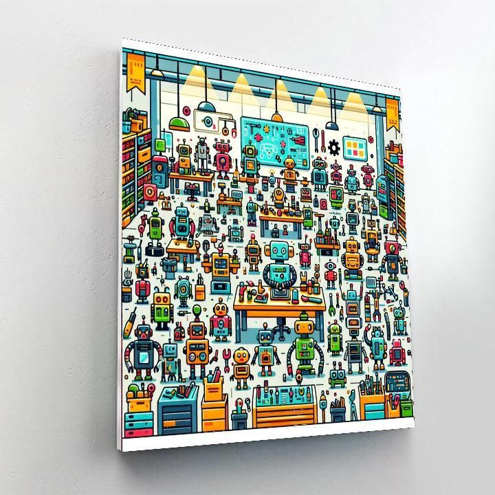 Robotics Workshop Paint By Numbers Art