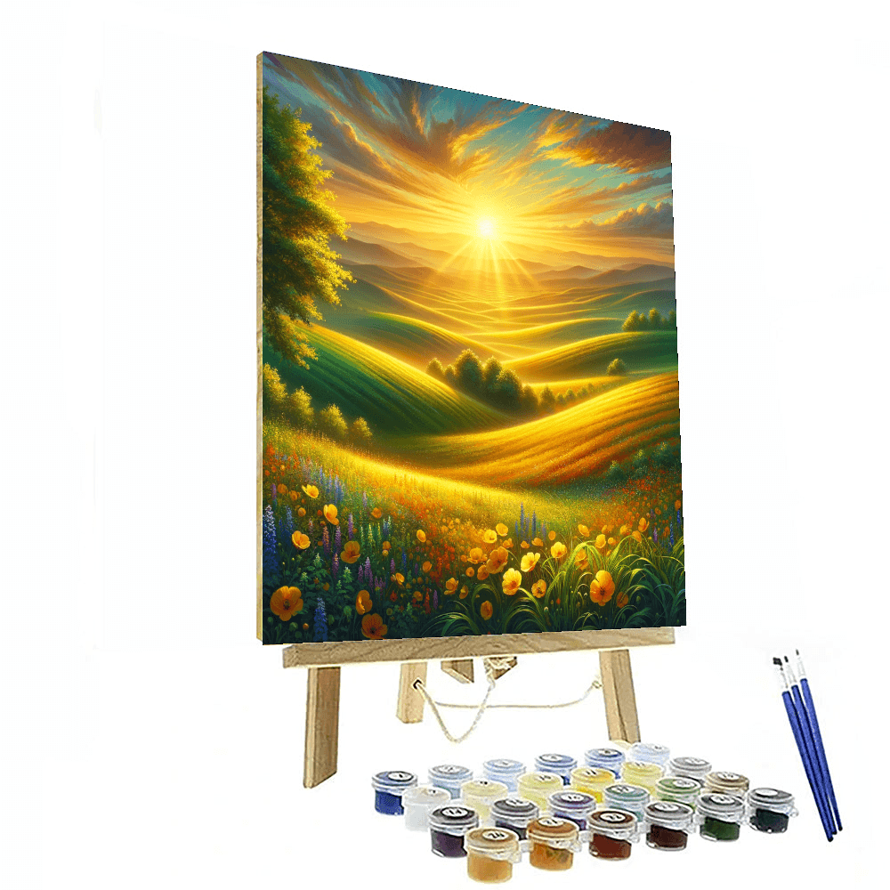 Golden Sunrise In The Countryside Paint By Numbers Kits