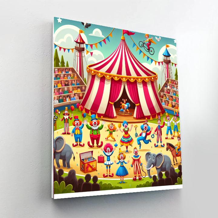 Circus Funfair Extravaganza Number Painting
