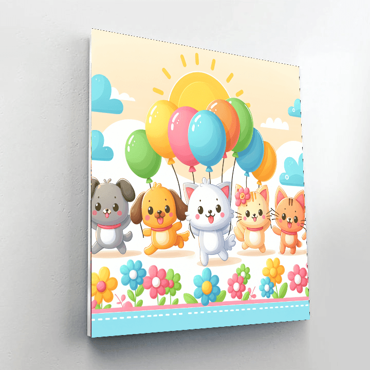 Cuddly Animal Parade Paint By Numbers Kits