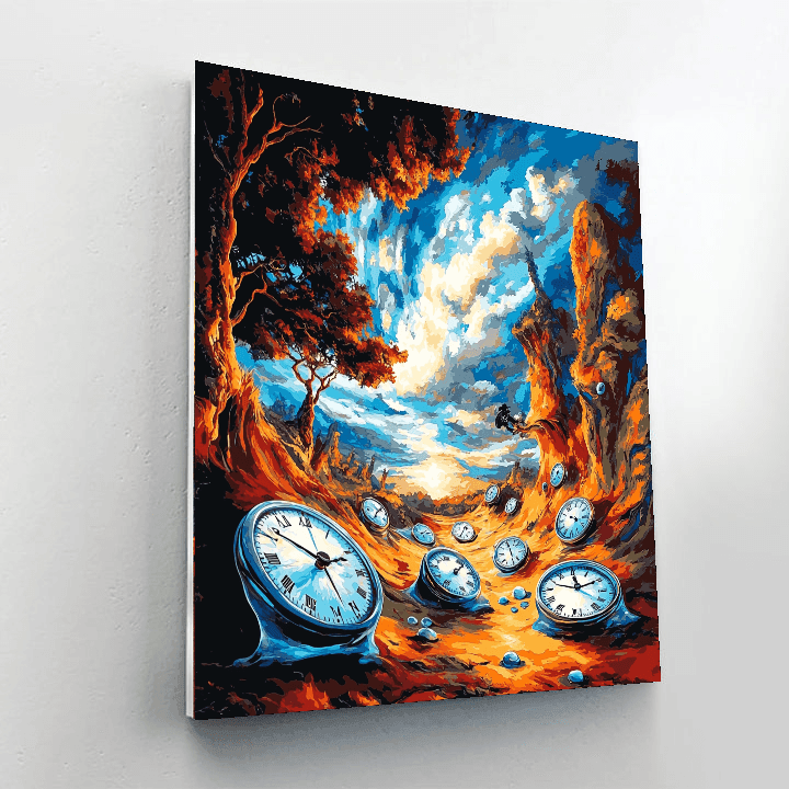 Salvador Dali Inspired Surreal Time's Mirage  Paint By Number