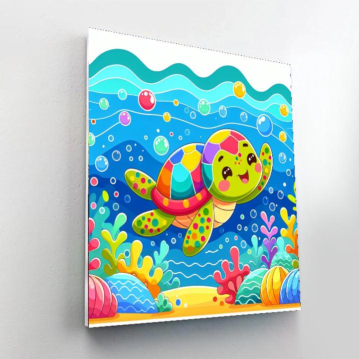 Adventurous Turtle Numbered Painting Kits