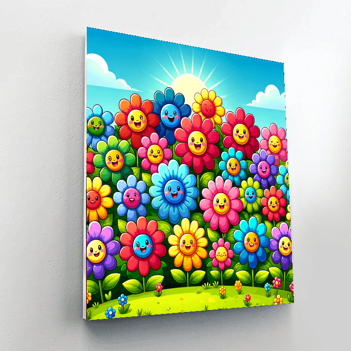 Cheery Spring Flowers Paint By Number
