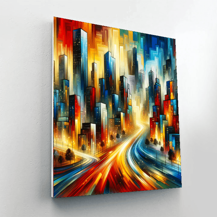 Abstract City Life DIY Paint By Numbers