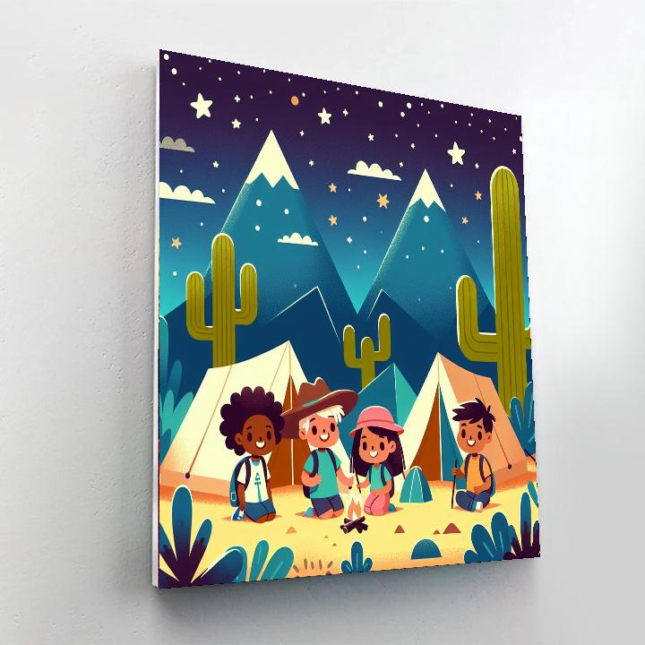 Charming Cactus Campout Numbered Painting Kits