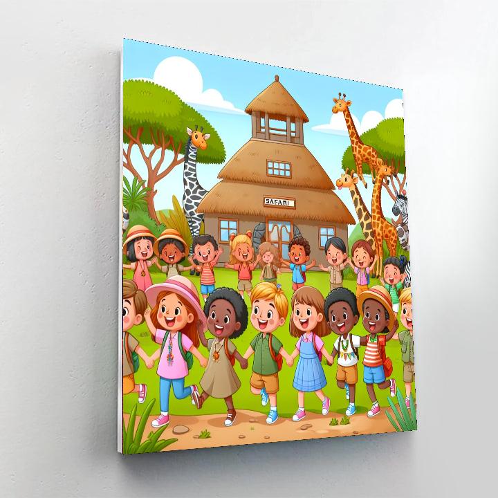 Safari Camp Number Painting