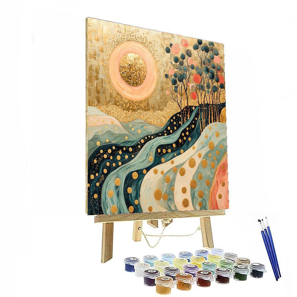 Gustav Klimt Inspired Serene Elements  Paint By Numbers Kits