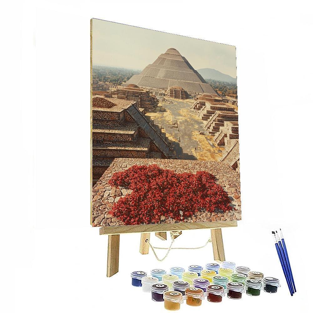 Teotihuacán Pyramids - Mexico Numbered Painting Kits