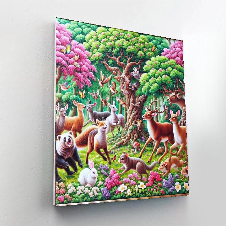 Joyful Forest Celebration Paint By Numbers Art