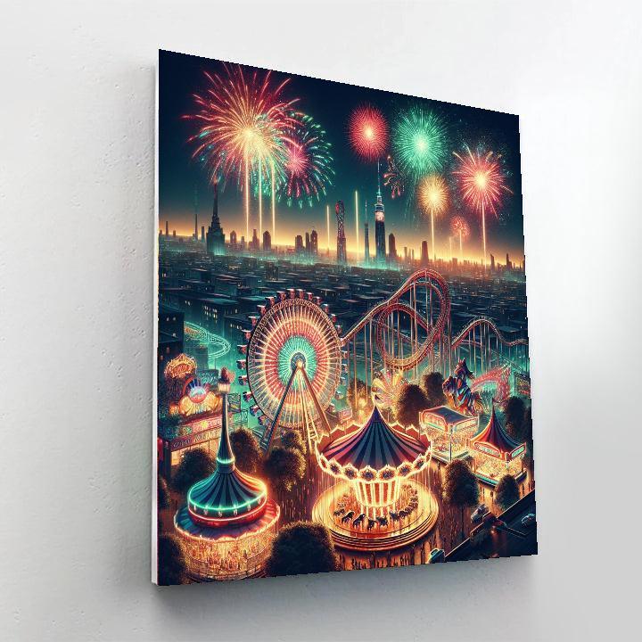 Vibrant City Carnival Paint By Numbers Art