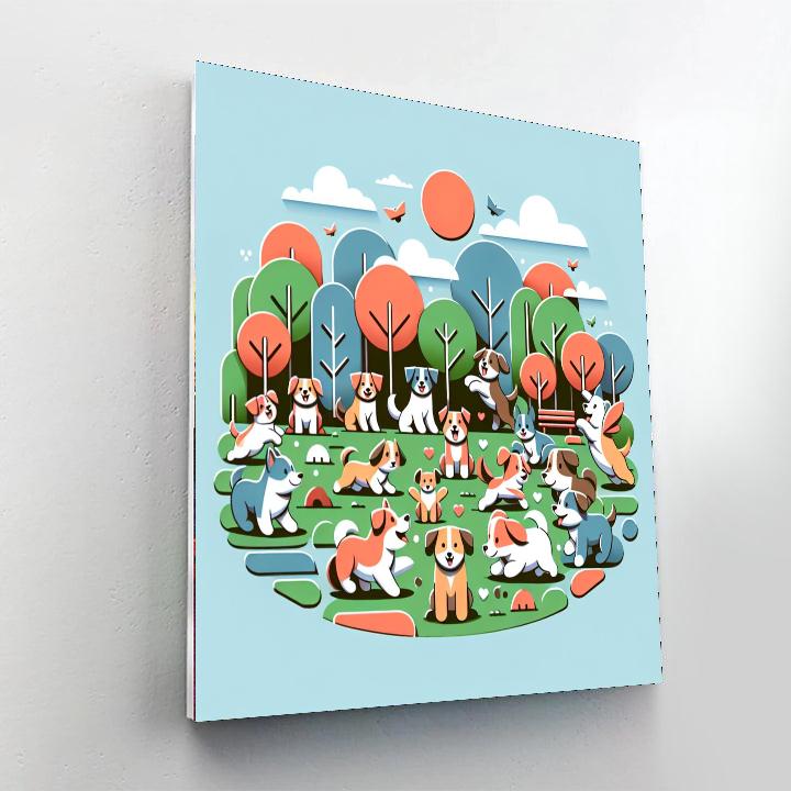 Puppy Playland Number Painting