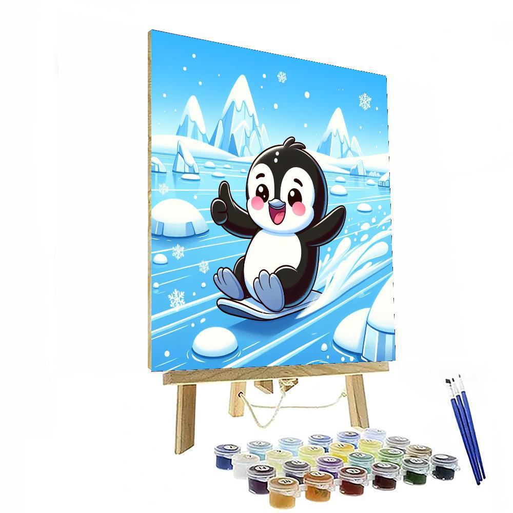 Jolly Winter Penguin Paint By Color