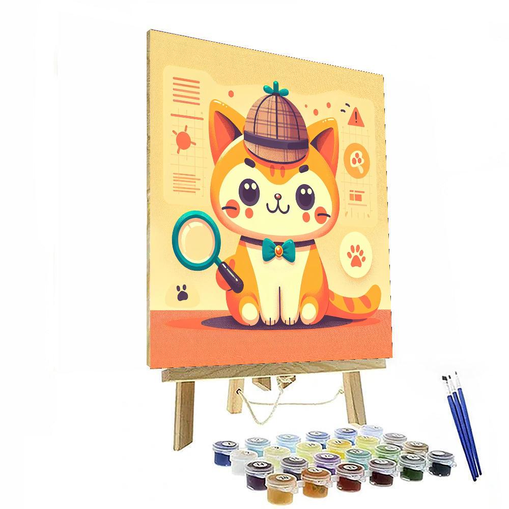 Curious Cat Detective Painting Number Kit