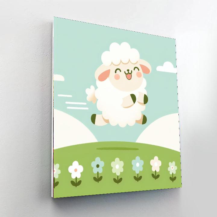 Playful Sheep Paint By Numbers