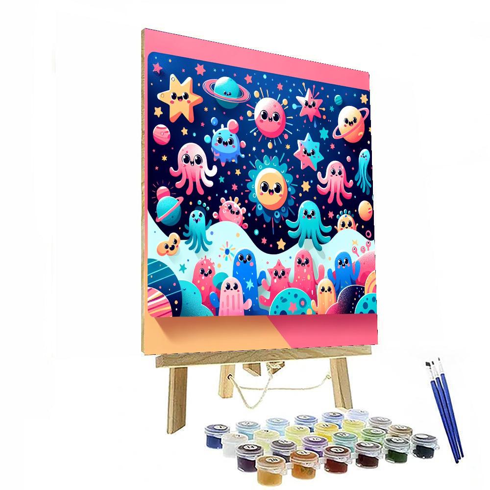 Dreamy Cosmic Creatures Paint By Numbers Art