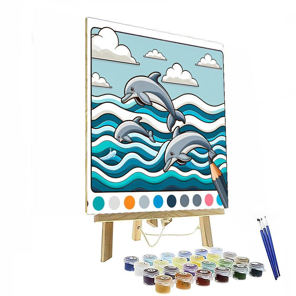 Dolphin Dance Numbered Painting Kits