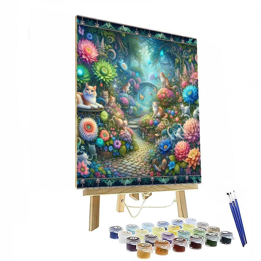 Enchanted Cat Wonderland Numbered Painting Kits