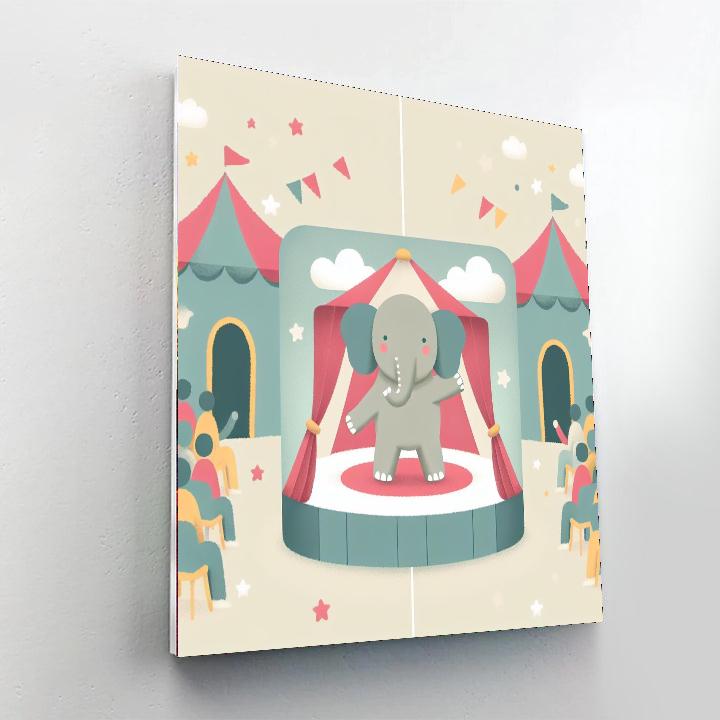 Circus Elephant Performance Numbered Painting Kits