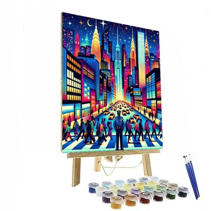Vibrant City Nightscape Numbered Painting Kits