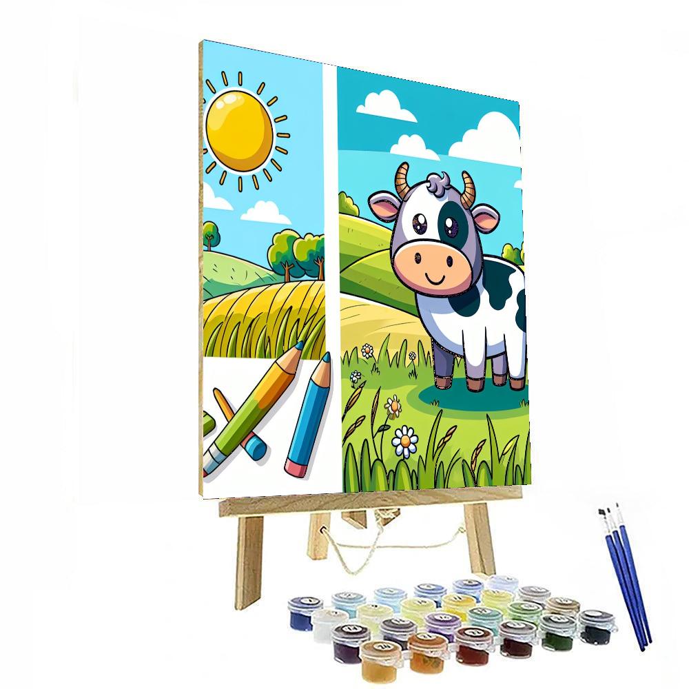 Happy Cow Farm Day Numbered Painting Kits