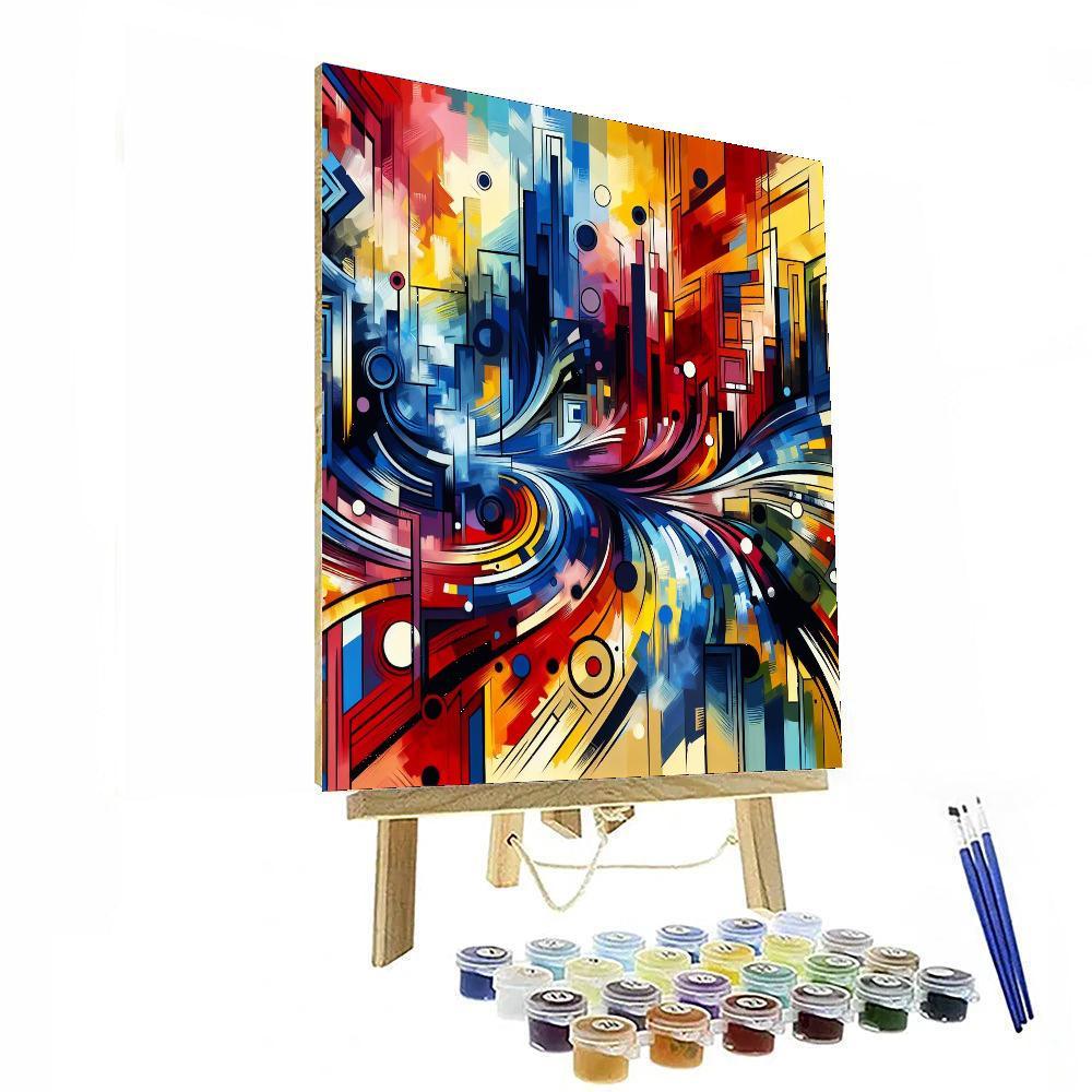 Urban Graffiti Scene Paint By Color