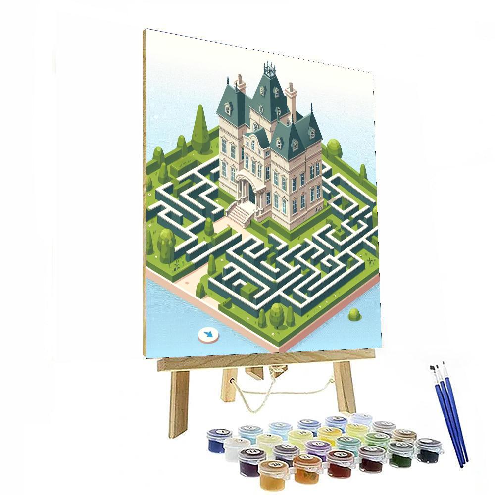 Mysterious Maze Mansion Paint By Numbers Art