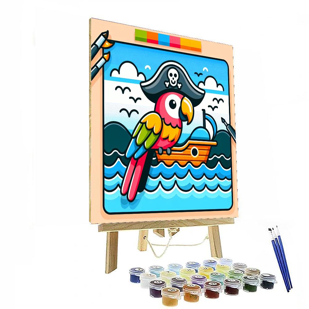 Pirate Parrot's Adventure DIY Paint By Numbers