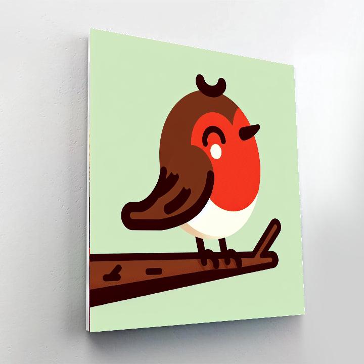 Rustic Robin Paint By Number
