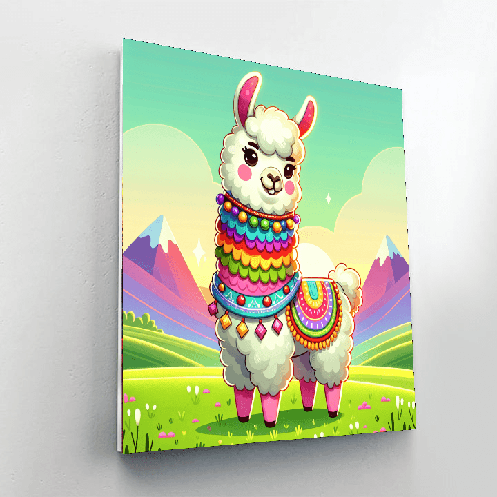 Charming Llama Paint By Number