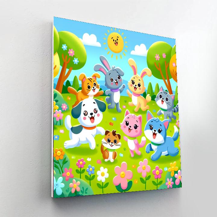 The Playful Pet Adventure DIY Paint By Numbers