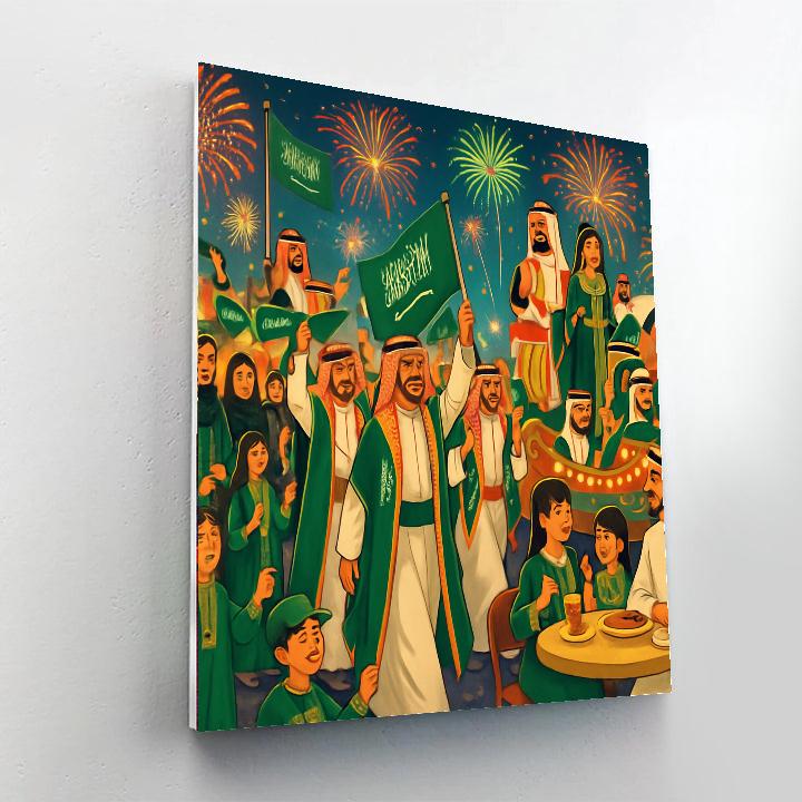Kingdom Of Saudi Arabia National Day Paint By Numbers Art