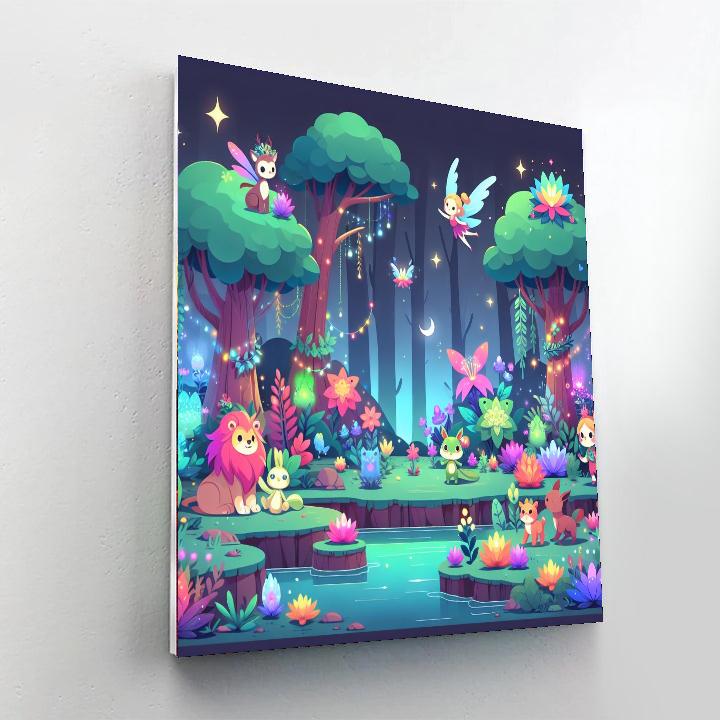 The Magical Woods Painting Number Kit