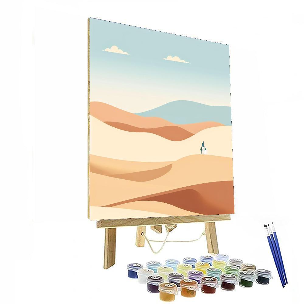 Minimalist Desert Serenity Painting Number Kit