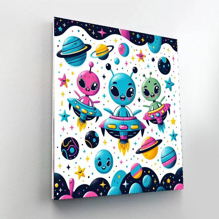 Giggling Alien Adventure Paint By Color