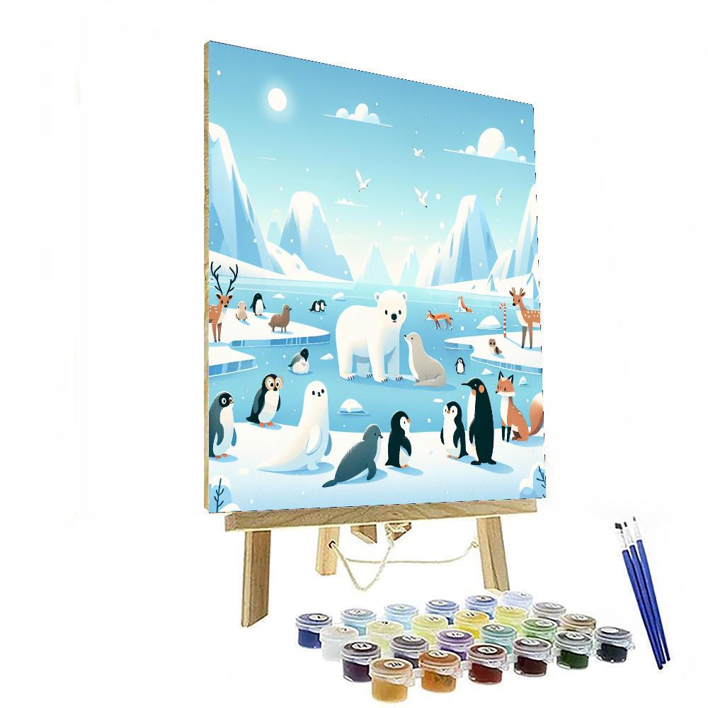 Arctic Wildlife Encounter Painting Number Kit