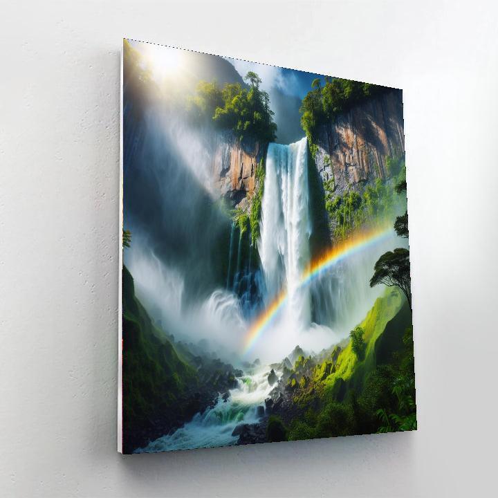 Glorious Rainbow Waterfall Painting By Numbers Kit