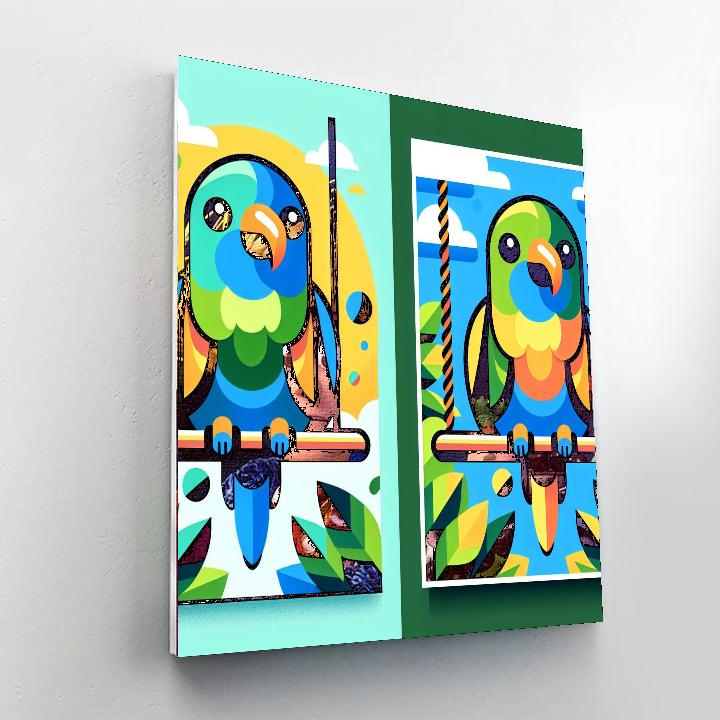 Peppy Parakeet Paint By Numbers Art
