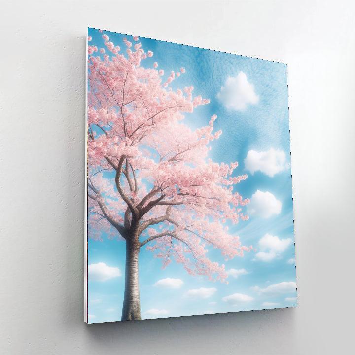 Elegant Sakura Blossom Painting Number Kit