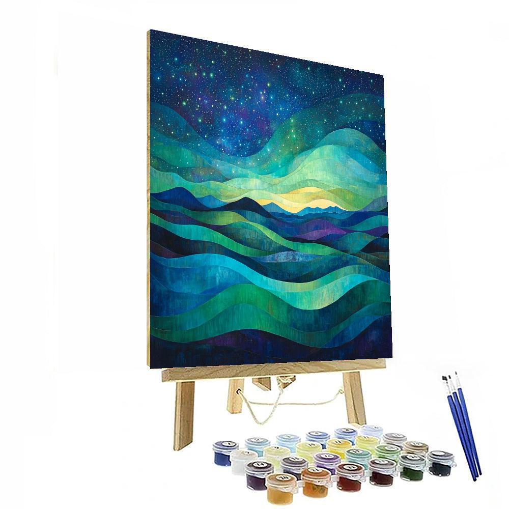 Georges Seurat Inspired Radiant Aurora Reverie  Painting Number Kit