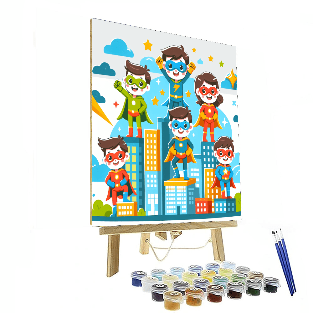 Superhero Sidekicks Painting By Numbers Kit