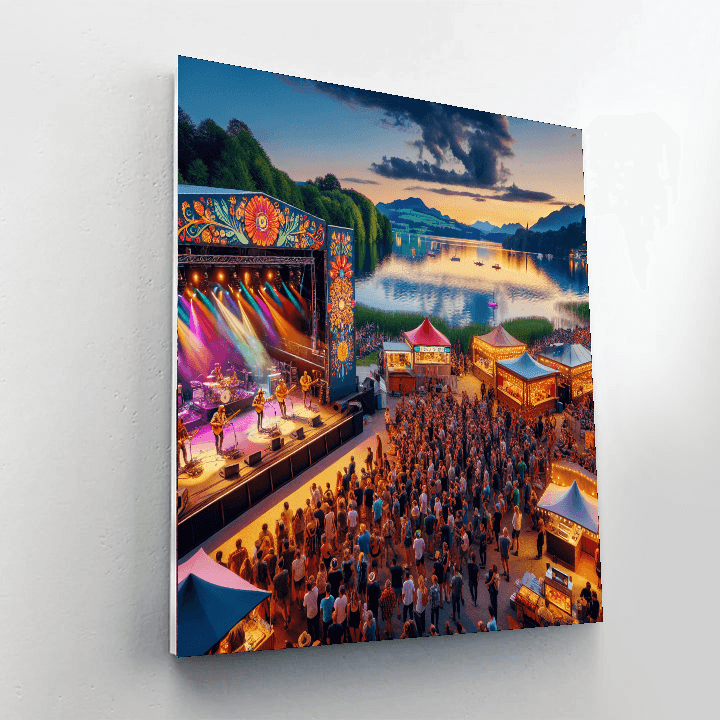 The Montreux Jazz Festival Number Painting