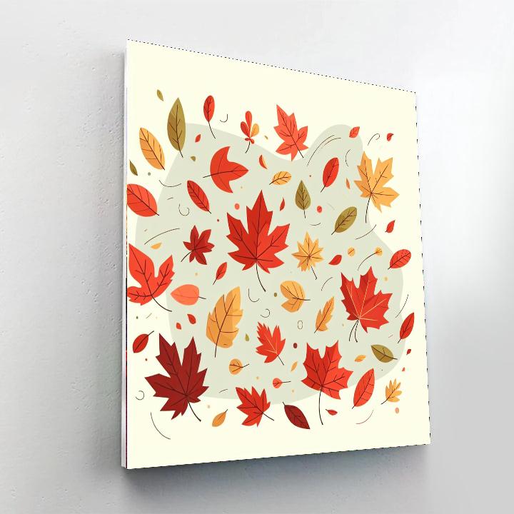 Autumn Leaf Parade Paint By Numbers Art
