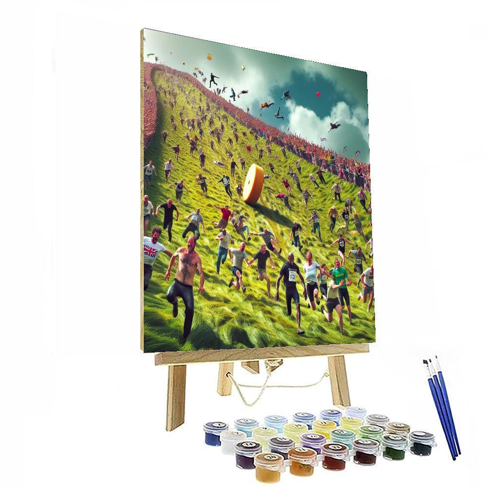 Gloucester Cheese Rolling - United Kingdom Paint By Color