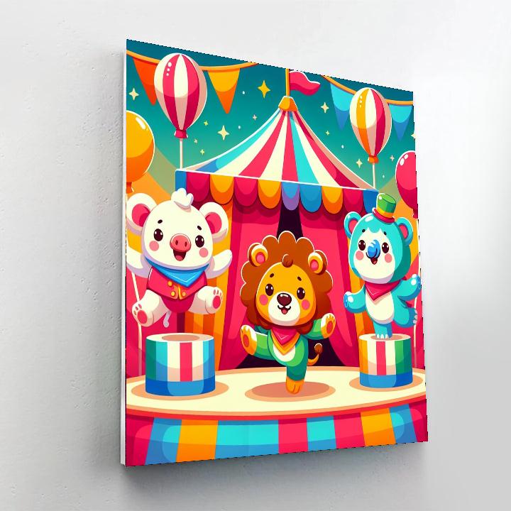 Magic Circus Animals Paint By Numbers Art