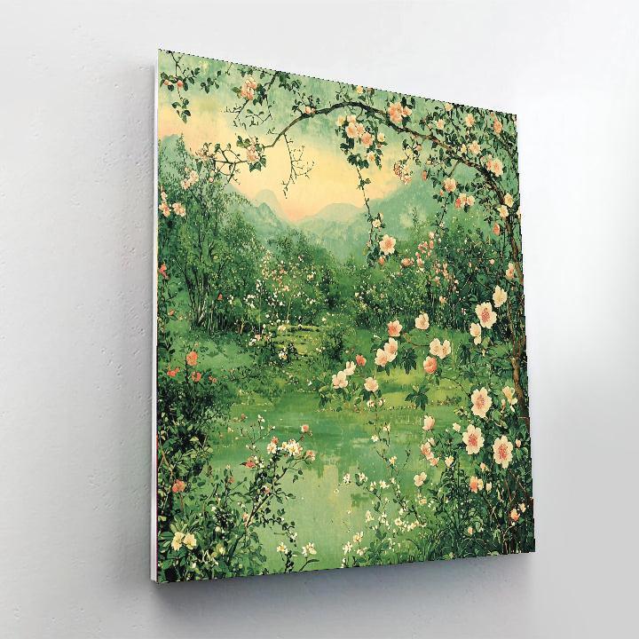 Utagawa Hiroshige Inspired The Garden Of Tranquility  Number Painting