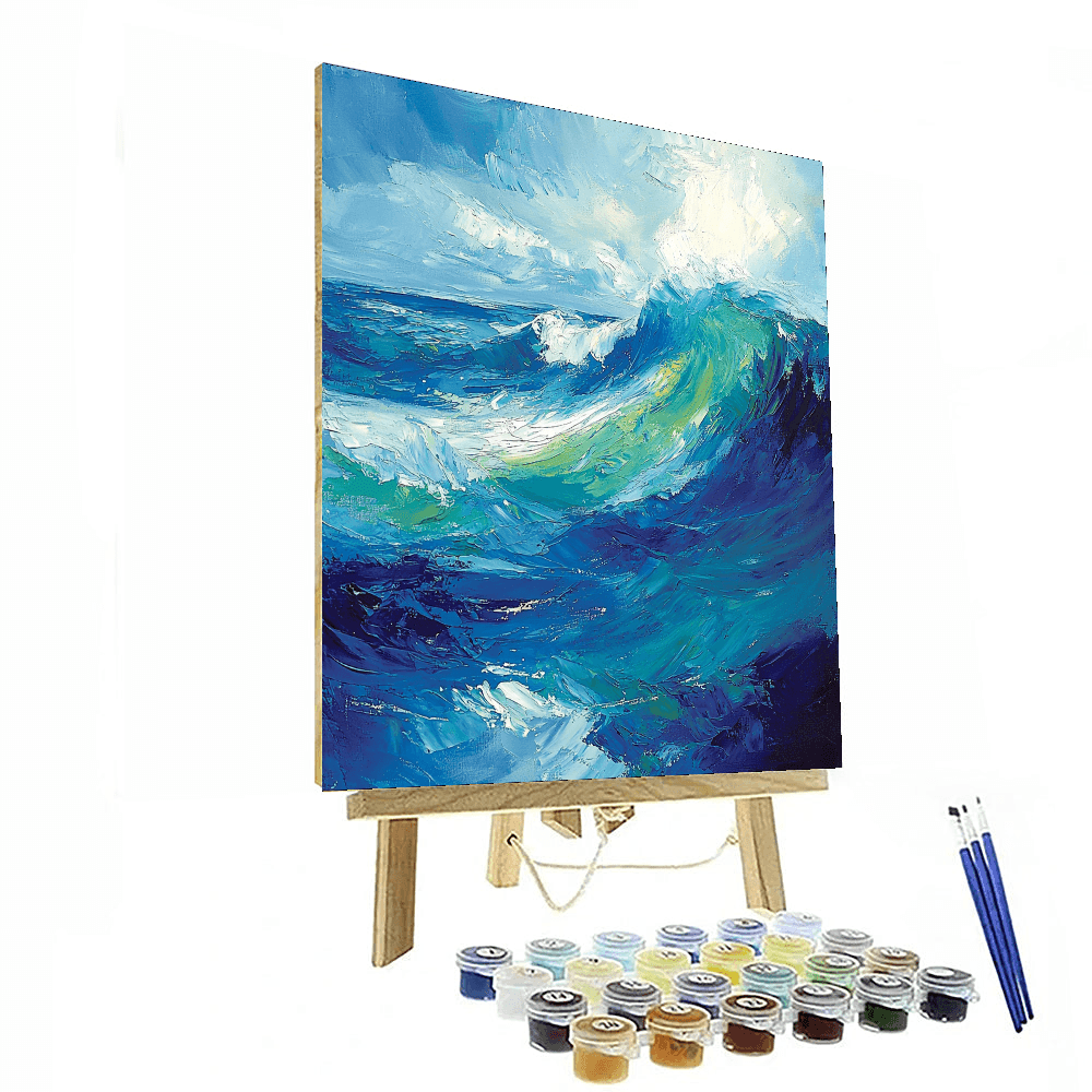 Rothko Inspired Abstract Ocean Waves - DIY Painting By Numbers Kit