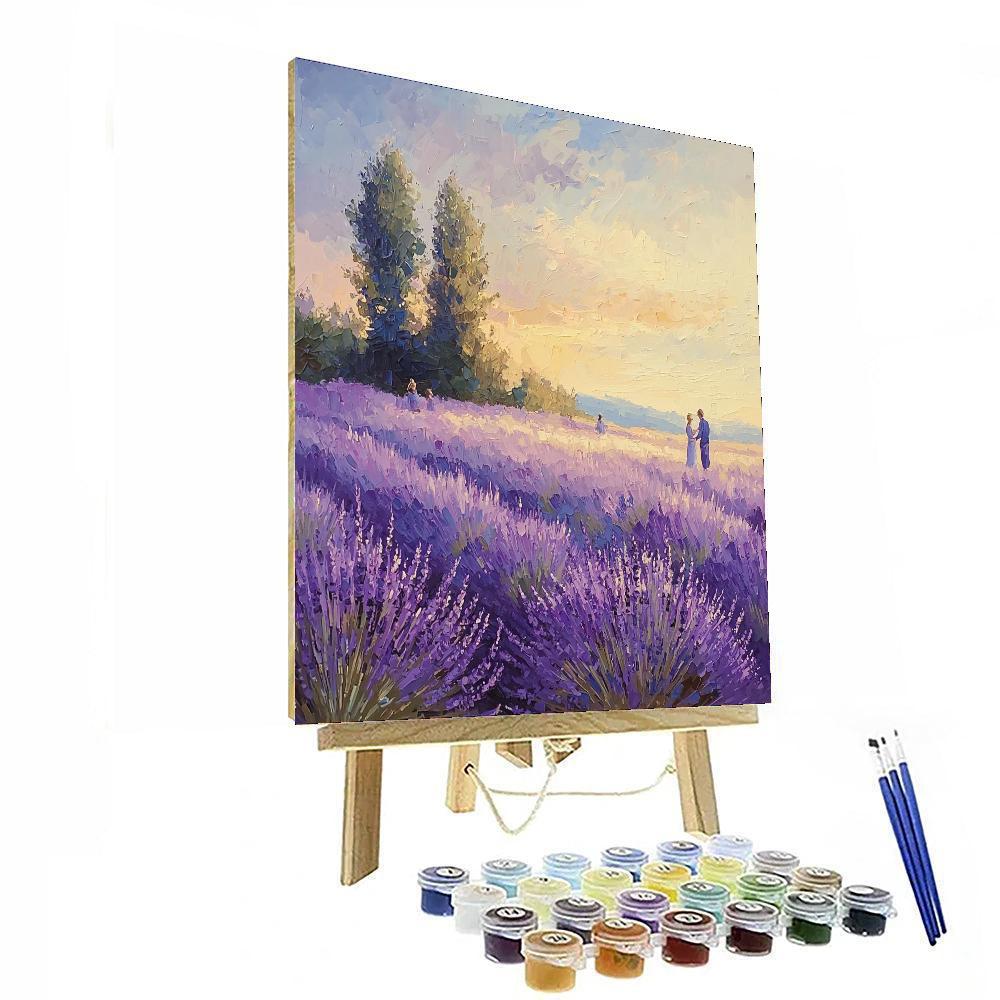 Lavender Hues Of Love Number Painting