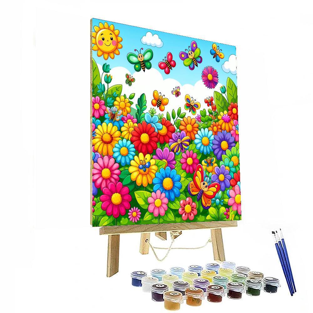 Vibrant Garden Fun Painting By Numbers Kit