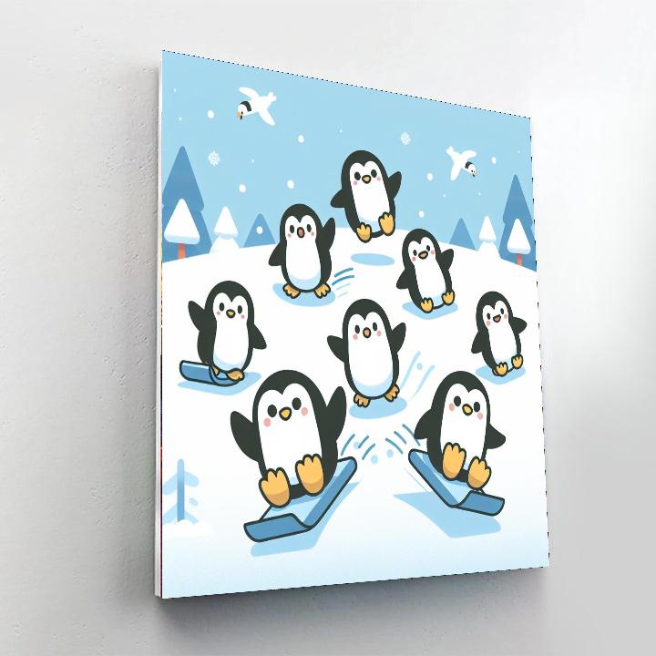 Polar Penguin Party Paint By Color