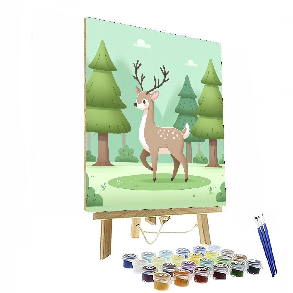 Dashing Deer Numbered Painting Kits